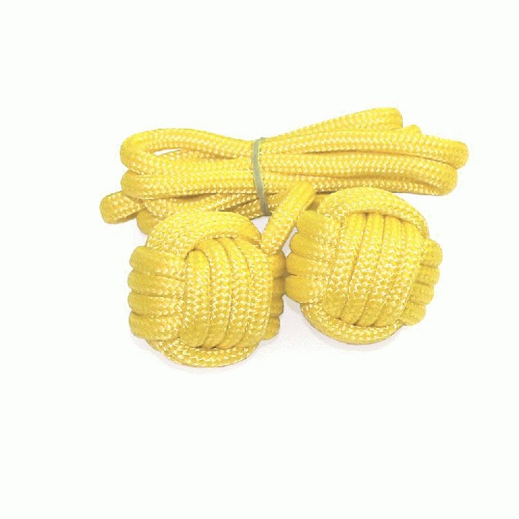 Practice Rope Meteor with 65mm monkeyfist Yellow 160cm