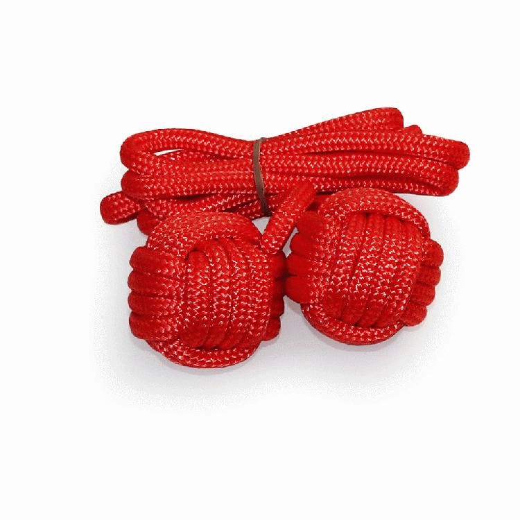 Practice Rope Meteor with 65mm monkeyfist Red 140cm