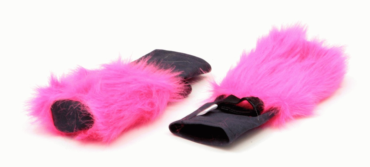 Fire Staff / Stick Bag fluffy head covers Pink