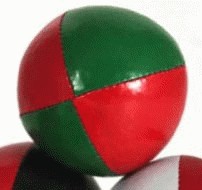 Juggling Ball - Single basic thud 110g red green