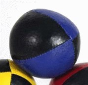 Juggling Ball - Single basic thud 110g black and blue
