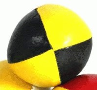 Juggling Ball - Single basic thud 110g yellow and black