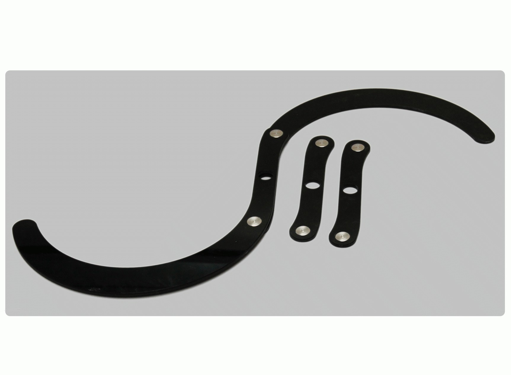 Black Acrylic S Staff with configurable handles