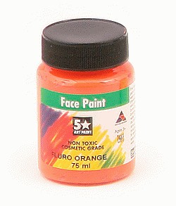 Face Paint Fluorescent 75ml UV Orange