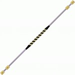 Contact Fire Staff  140cm  Double 50mm     Black White 