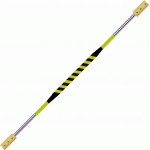 Fire Staff  120cm  100mm Kevlar Wicks   Black Yellow   