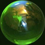 Green Acrylic contact Juggling ball 75mm 220g