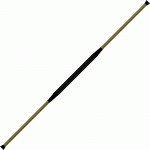 Wooden Practice Staff 120cm With   And 35cm Black Grip