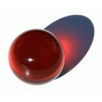 Red Acrylic contact Juggling ball 65mm 220g