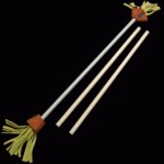 Devil Stick - LunaStix Flower Sticks practice w/grips Silver